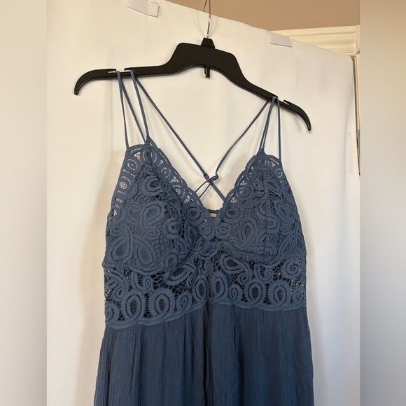 Victoria’s Secret PINK slate blue crochet lace dress size large - Picture 2 of 10
